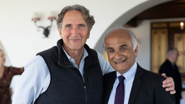 Roman Baratiak and Pico Iyer
